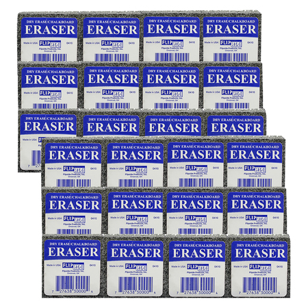 FLIPSIDE Student Eraser, 2" Width, 2" Length, 12 Per Pack, PK2 30009